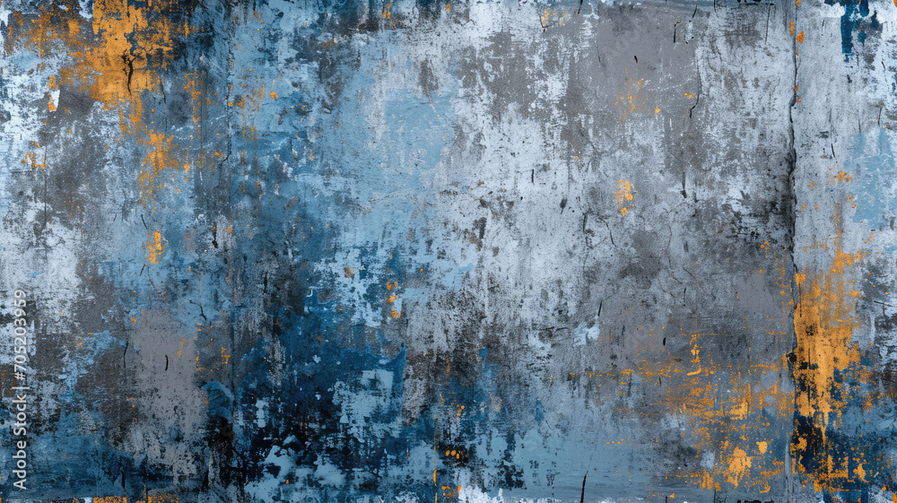 Raw Beauty, Abstract Gray and Blue Composition Raw Beauty, Abstract Gray and Blue Composition