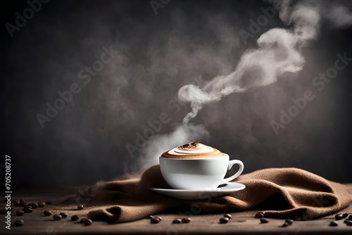 A high-definition image of an espresso shot, featuring rich crema and an intricately designed coffee cup, embodying the essence of coffee craftsmanship