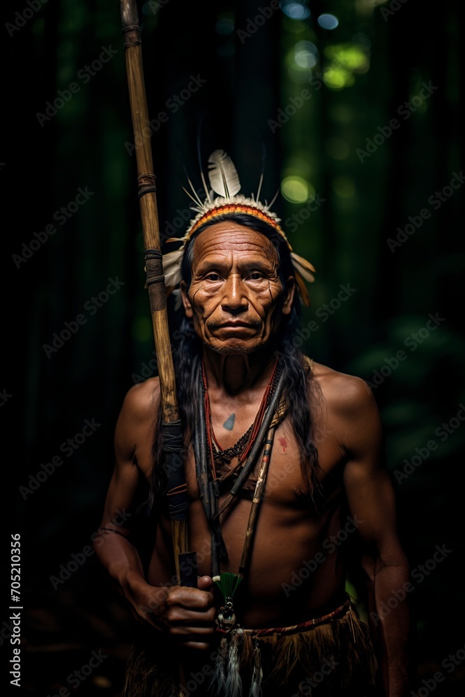 indigenous man from a tribe in the amazon rainforest indigenous man from a tribe in the amazon rainforest