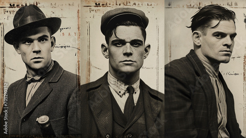 Vintage Mugshots: Create stylized vintage-style mugshots of fictional mafia characters. Add details such as crime descriptions, dates, and aliases for an authentic touch. Generative AI photo