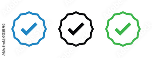 Verified Social Media Badge Icons Set - Symbols for Authenticity and Trust