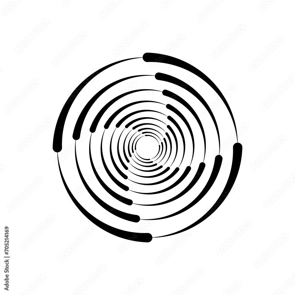 Black halftone speed swirled line. Geometric shape template for logo and tattoo. Abstract vector background. Black halftone speed swirled line. Geometric shape template for logo and tattoo. Abstract vector background.