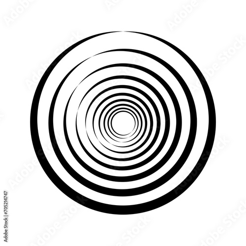 Black halftone speed swirled line. Geometric shape template for logo and tattoo. Abstract vector background.