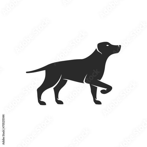 Dog logo. Dog silhouette for label  emblem design. Simple Dog symbol. Vector illustration