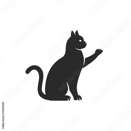 Cat logo. Cat silhouette for Emblem design. Simple Cat symbol, icon. Vector illustration © Denys Holovatiuk