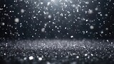 Silver Colored Particles Raining Down Dark Loopable Background Animation Glitter Snow Confetti stock videoRain Glittering Glitter Backgrounds