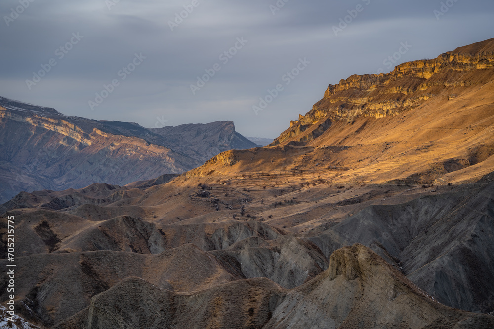 sunset in the mountains