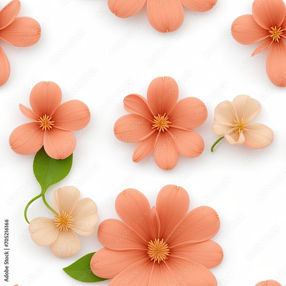 Flowers. Abstract seamless pattern. AI generated. Flowers. Abstract seamless pattern. AI generated.