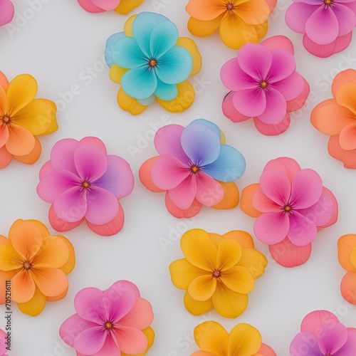 Flowers. Abstract seamless pattern. AI generated.