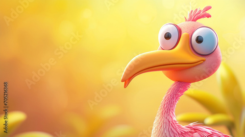 pink flamingo background photo