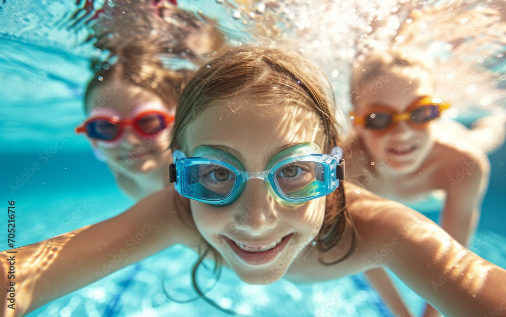 Children delight in playing underwater, diving, and swimming, creating unforgettable moments of joy