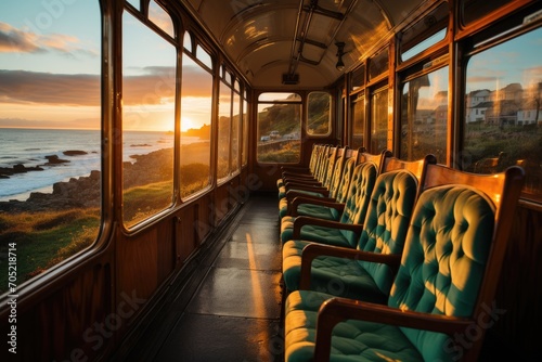 Beira-Mar Tram: Connection between History and Nature., generative IA