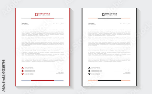 Corporate modern letterhead design template. creative modern letterhead design template for your project. Printable A4 size, Template. Elegant editable letterhead design. Minimal, professional photo