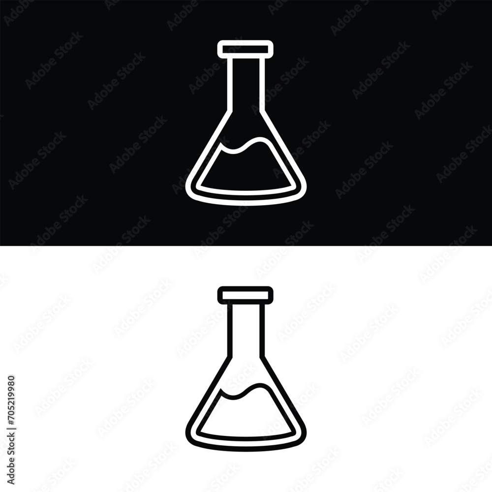 Erlenmeyer Icon Vector Simple Design Erlenmeyer Icon Vector Simple Design