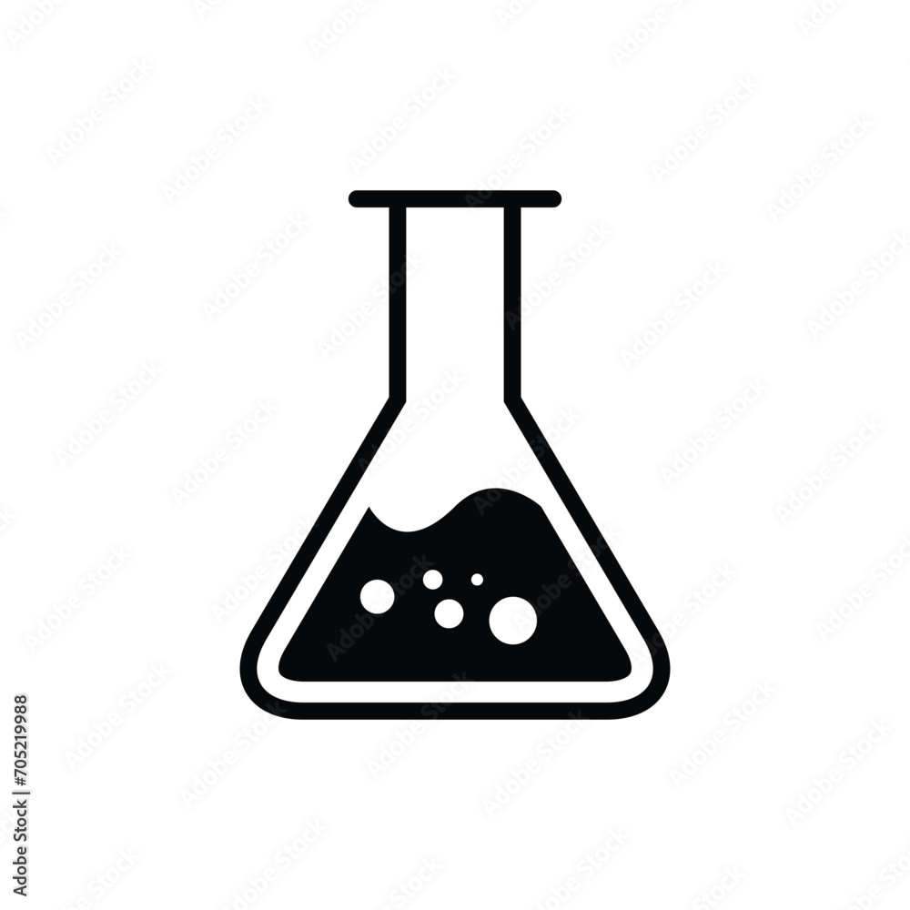Erlenmeyer Icon Vector Simple Design Erlenmeyer Icon Vector Simple Design