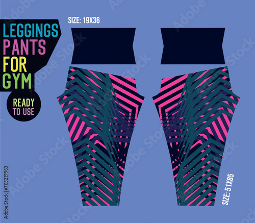 fitness leggings pants vector for gym photo
