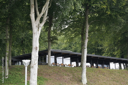 restaurant in denmark in the forest. High quality photo