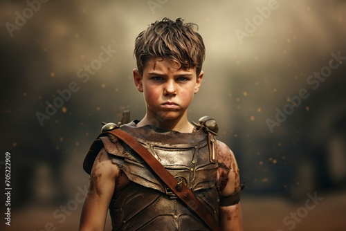 Plakat brave child gladiator warrior