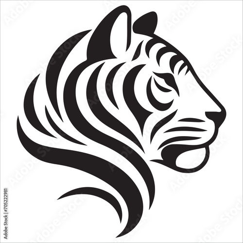 Tiger head   Tiger head vector line art design