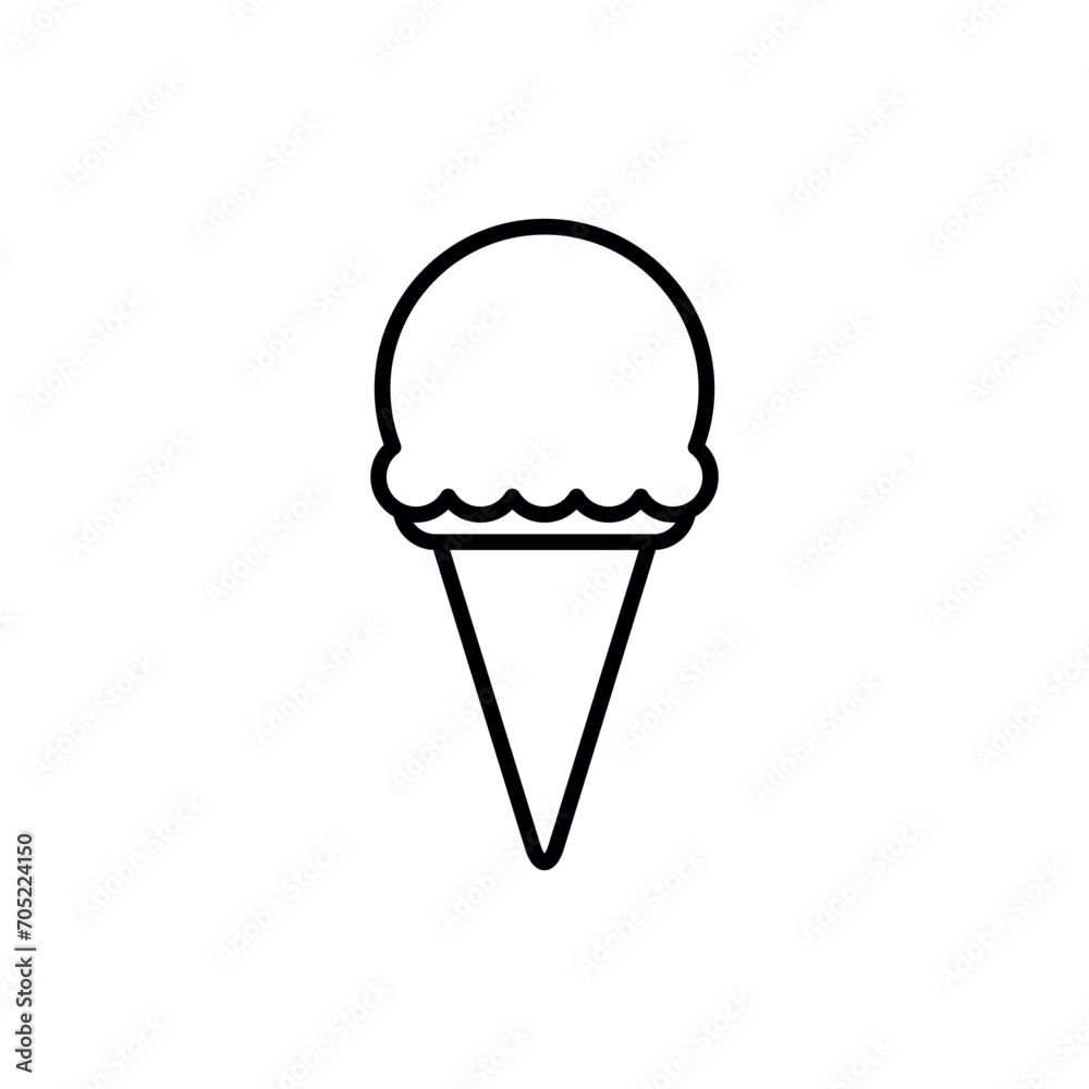 Ice Cream Icon Vector Simple Design Ice Cream Icon Vector Simple Design