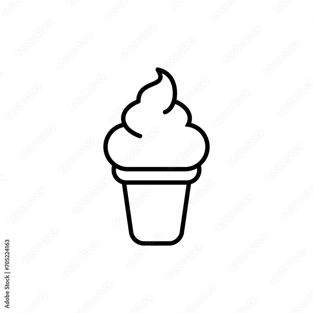 Ice Cream Icon Vector Simple Design Ice Cream Icon Vector Simple Design