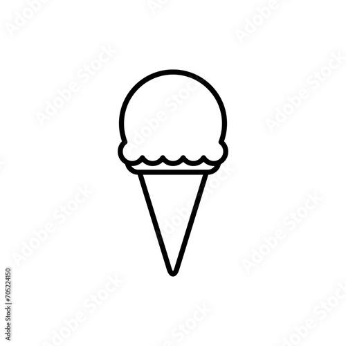 Ice Cream Icon Vector Simple Design