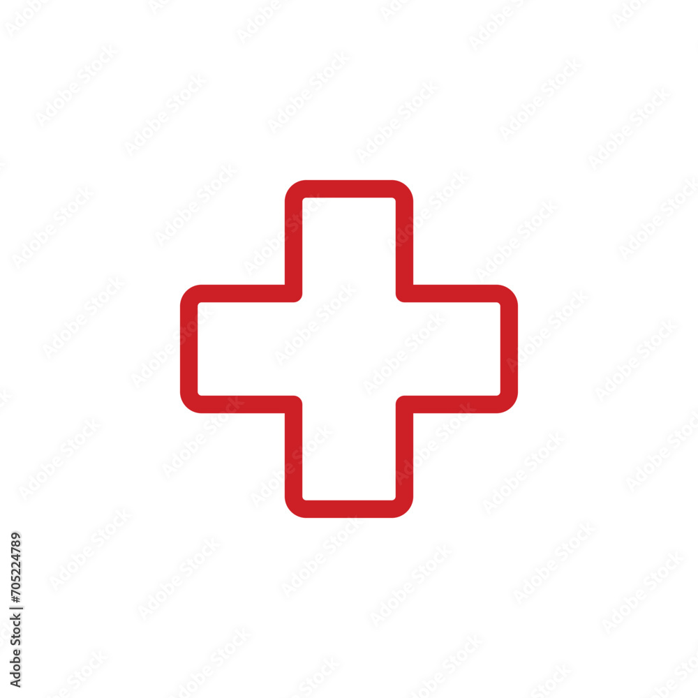 Medical Cross Icon Vector Simple Design Medical Cross Icon Vector Simple Design