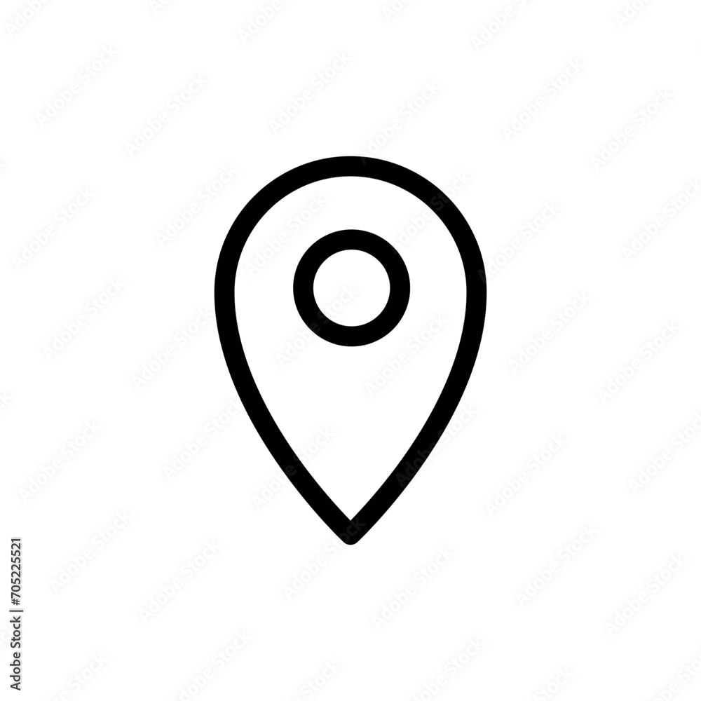 Pin Locator Icon Vector Simple Design Pin Locator Icon Vector Simple Design