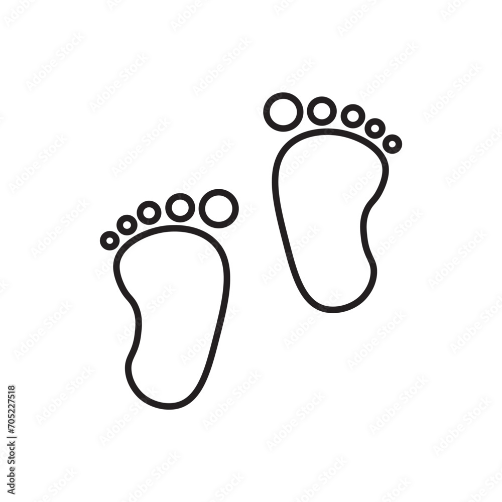 Baby footprint vector feet icon Baby arrival card. vector illustration
icon editable stroke, sign, symbol outline line button isolated on white Baby footprint vector feet icon Baby arrival card. vector illustration
icon editable stroke, sign, symbol outline line button isolated on white