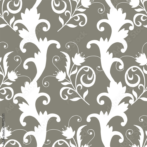 Seamless decorative pattern of floral elements. Vector stock illustration eps 10.