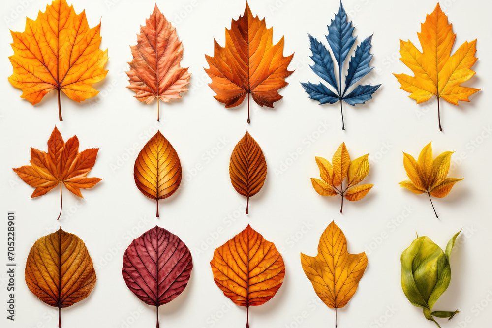 Obraz premium Spectacular Watercolor Autumnal Foliage Series