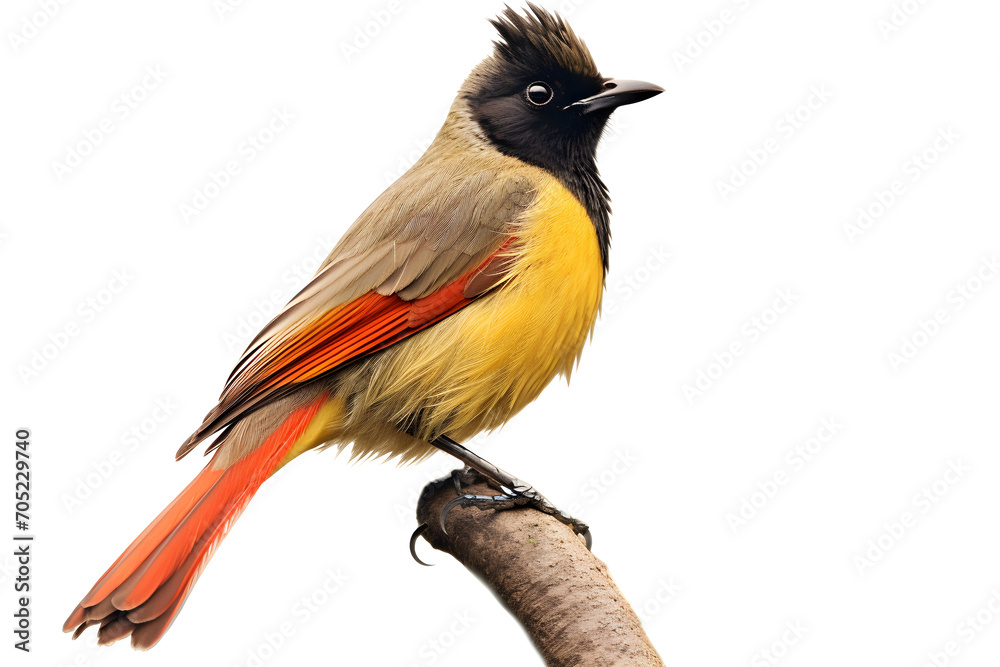 Fototapeta premium Bulbul white background - Generative AI