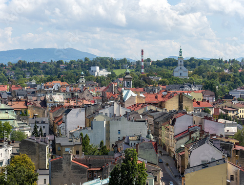 Cieszyn, Poland, panorama of the old town