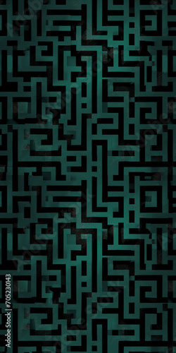 Dark Labyrinth: Seamless Geometric Maze Pattern