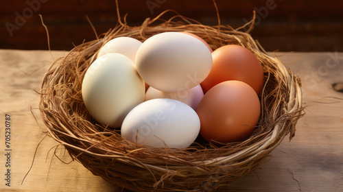 Vibrant Assortment of Free-Range Eggs
