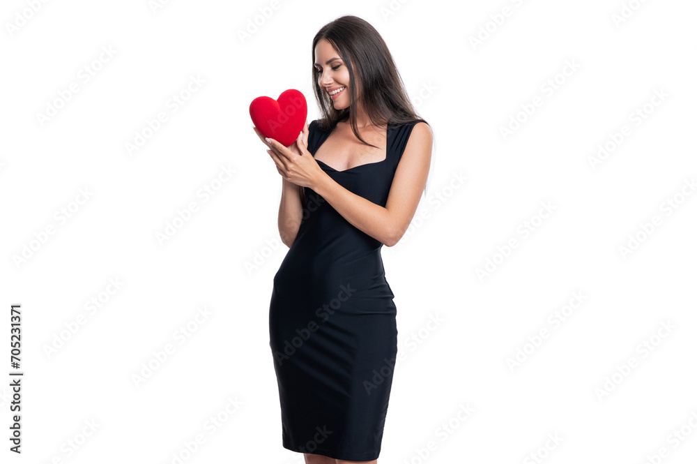 Woman hold gift. Elegant woman isolated on white. Exchange of gifts. Romantic day for sweetheart. Love present for anniversary. Valentines day. Lady present to the Valentines Day Woman hold gift. Elegant woman isolated on white. Exchange of gifts. Romantic day for sweetheart. Love present for anniversary. Valentines day. Lady present to the Valentines Day