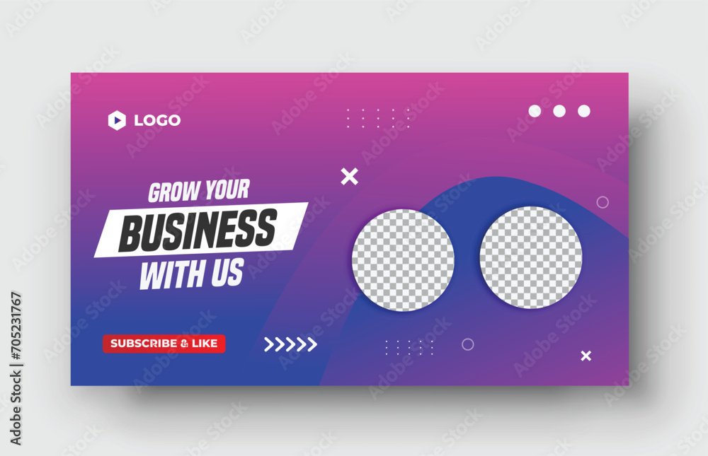 YouTube video thumbnail template of business online webinar conference template YouTube video thumbnail template of business online webinar conference template
