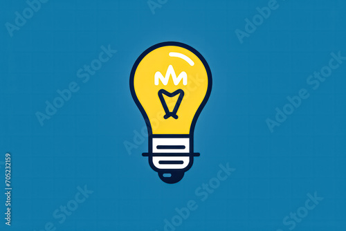 Illustration of a light bulb symbolizing innovation and a way out of a situation. A conceptual stock image sparking creativity