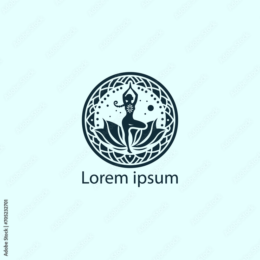 a yoga logo on a white background a yoga logo on a white background