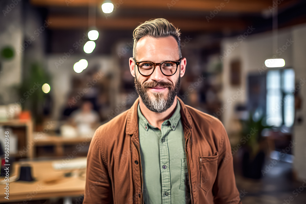 Man with glasses, beard, and business suit in a compelling business portrait. A stock photo exuding professionalism and confidence. Man with glasses, beard, and business suit in a compelling business portrait. A stock photo exuding professionalism and confidence.