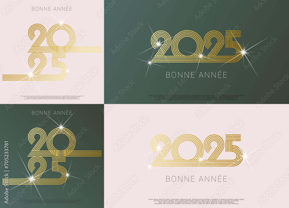 Bonne année meilleurs vœux 2025 vecteur pour affiche, bannière