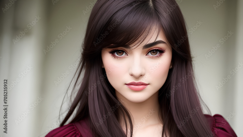 3d rendered ai illustration of a beautiful young innocent girl