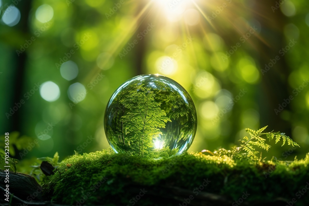 global environmental concept in green forests global environmental concept in green forests