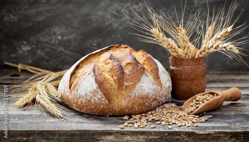 fresh bread and wheat