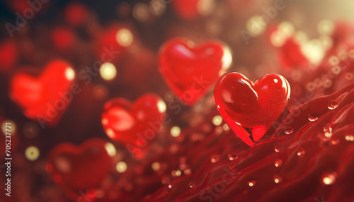 Dzień zakochanych, kocham Cię, czerwony wzór serca	 photo