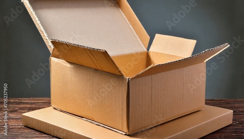 open cardboard box closeup