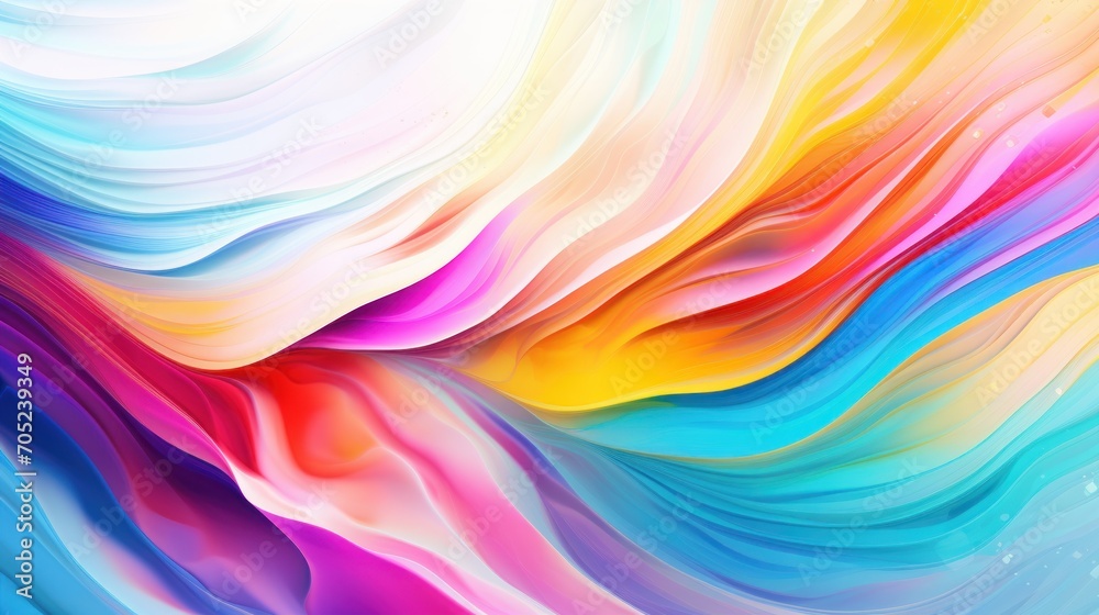 colorful waves abstract background in 3d render.AI generated