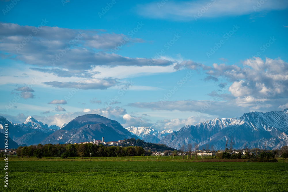 San Vito di Fagagna and the morainic hills of Friuli. Tavella Church