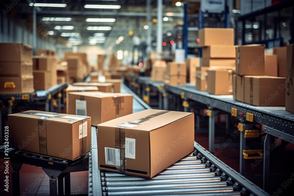conveyor belt that transports cardboard boxes conveyor belt that transports cardboard boxes