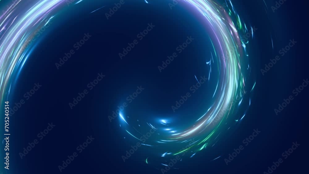 abstrakte bunte animierte leuchtende Struktur, Wirbel, Linien, lila, Bewegung, Energie, Power, Plasma, Blitze, Strom, Hintergrund